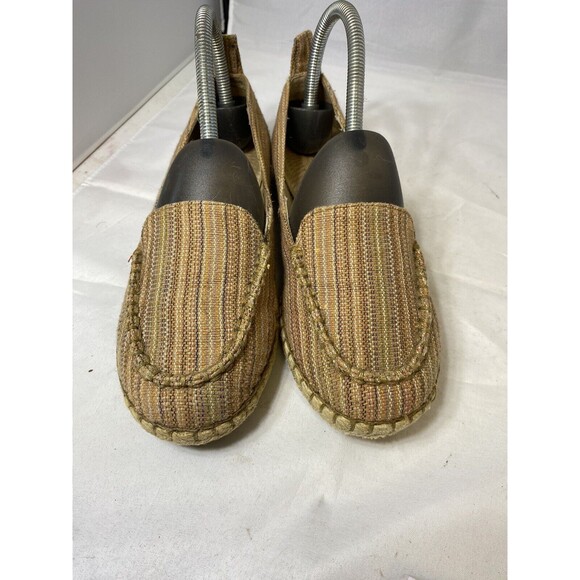 BORN Sitton Brown Multicolor Fabric Espadrilles Shoes 7 US B58006 Loafer - Picture 5 of 8